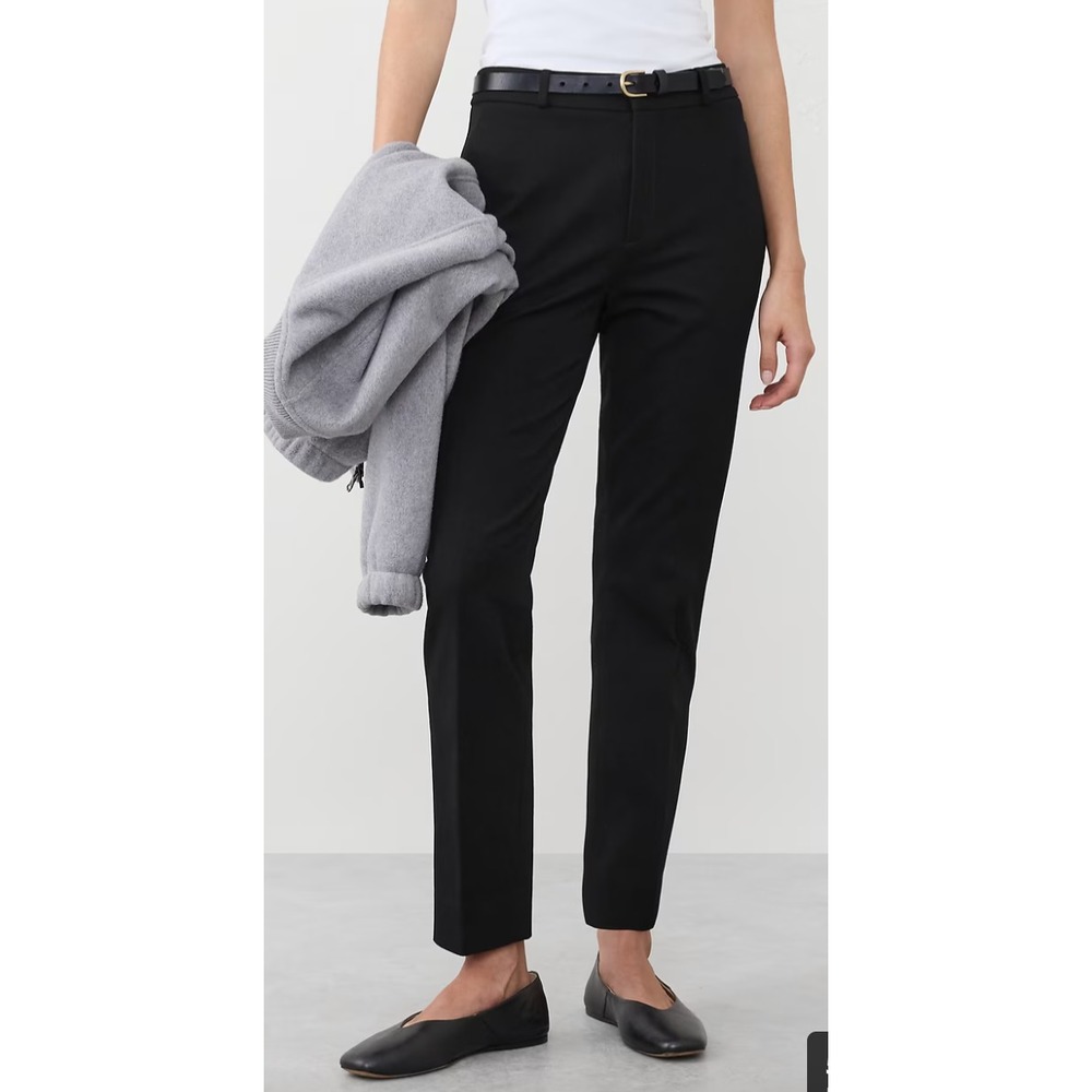 2/$30 Banana Republic Chino Pants Sz 2 Black Sloan Fit Tapered Leg Office Work